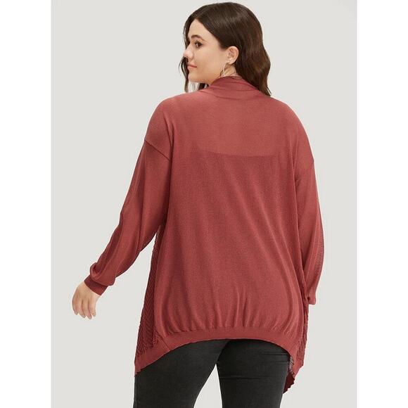 Plus Size 3X 22 24 Russet Rare BloomChic Loose Open Front Cardigan • - Picture 2 of 10